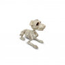 Esqueleto Perro Schnauzer Sentado Decoración Halloween F&m