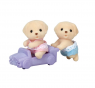 Yellow Perro Labrador Gemelos Sylvanian Families Juguete