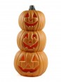 Adorno Triple Calabaza Con Luz Led 46x23cm Halloween Deco