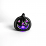 Calabaza Negra Mini Con Luz Led 12x13cm Decoración Halloween