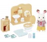 Chocolate Rabbit Brother Set Baño Sylvanian Families Calico 5015