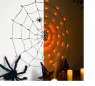 Tela De Araña Con Luz Led Decoración 120 Cm Halloween F&m