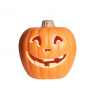 Calabaza Con Luz Led 48x50cm Decoración Halloween 
