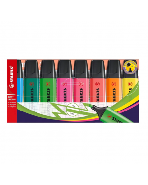 Pack 8 Destacadores Boss Colores Fluorescente Stabilo