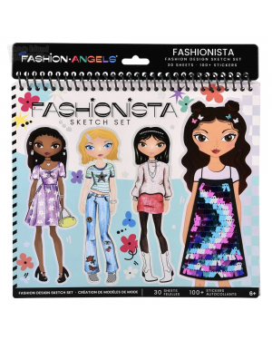 Libreta cuaderno Portafolios Fashion Angels Diseño De Moda lentejuelas