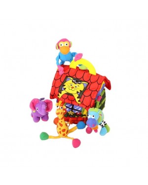 Casa de Juguete suave para bebes con 4 figuras Biba Toys