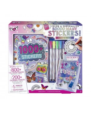 Libro Con 1000+ Stickers Marcadores Estuche Fashion Angels