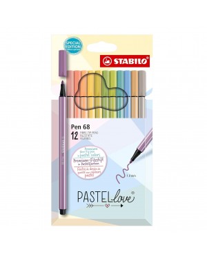 Set Pastel Love 12 Colores Stabilo Lapices Rotulador Pen 68