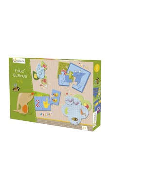 Set 4 Puzzles Didacticos Para Memorizar Loto Juego Niños /as