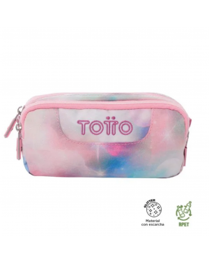 Estuche Escolar Rosado Glitter Multiuso Totto Organizador De Lapices