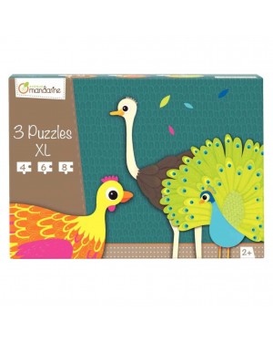 Set 3 Puzzles Rompecabezas De Aves Avenue Mandarine