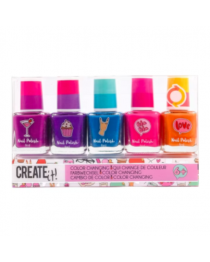 Set 5 Esmaltes de Uñas Cambia de Color Create It