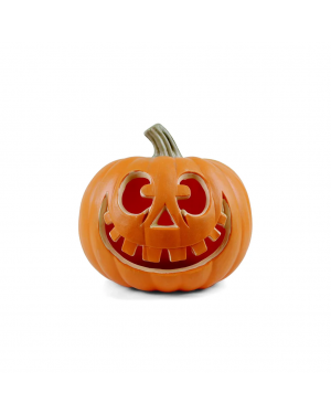Calabaza Con Luz Led 24x22cm Decoración Halloween F&m