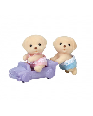 Yellow Perro Labrador Gemelos Sylvanian Families Juguete