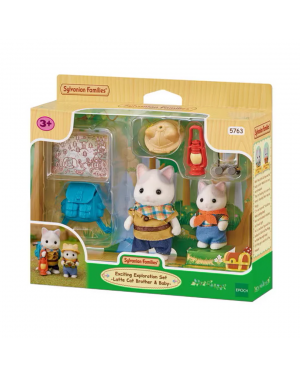 Exploracion Gato Latte Y Bebé Sylvanian Families Juguete