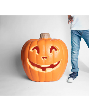 Calabaza Con Luz Led 48x50cm Decoración Halloween 