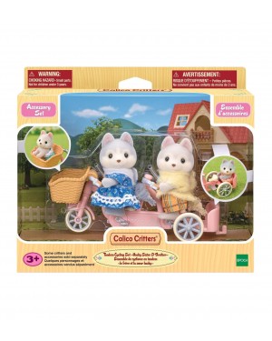Sylvanian Families Set Hermano Hermana Husky Bicicleta 5637