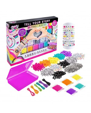 Set Para Hacer Pulseras Alfabeto 1500 Cuentas Fashion Angels