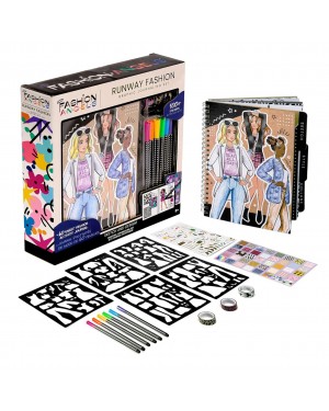 Libreta Cuaderno Portafolio Lapices Sticker Fashion Angels