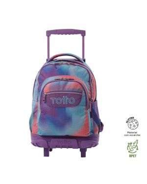 Mochila Con Ruedas Escolar Totto Rue Bomper Niños/as Lila Liso