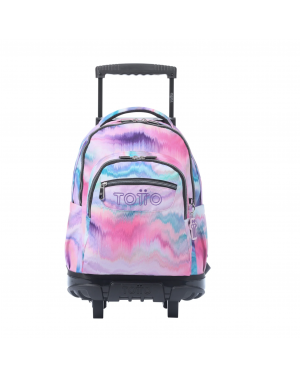 Mochila Con Ruedas Rosada Escolar Glitter Niños/as Totto