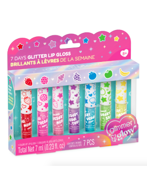 Set 7 gloss Labiales con brillo y aromas frutales Make it real
