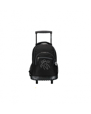  Mochila Escolar Con Ruedas Negro Renglon Totto
