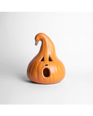 Adorno Calabaza Con Luz Led 30x23cm F&m Halloween Deco