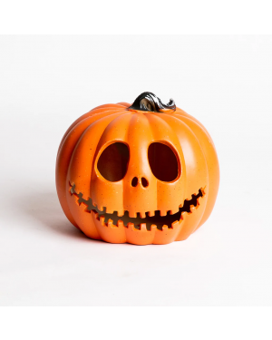Adorno Calabaza Con Luz Led 24 X 20cm Halloween Deco