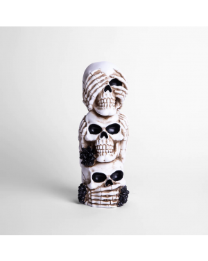 Trio De Calaveras Espeluznante Halloween Deco Hopetoys