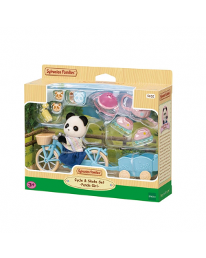 Sylvanian Families 5652 Set Bicicleta Patines Pookiee Panda