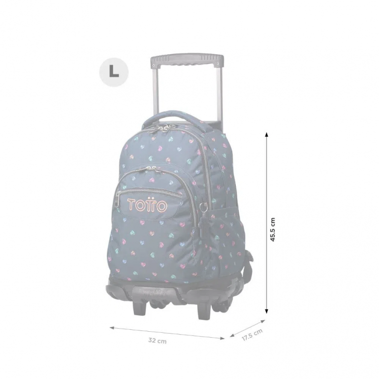 Sjgang Pinkfur Girl Mochila Con Ruedas 3 En 1, Desmontable Resplandor